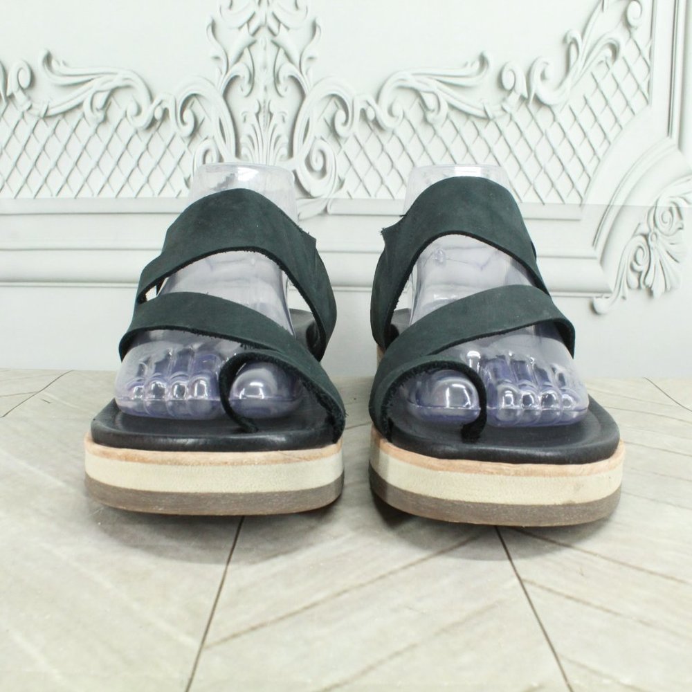 Merrell Juno Wrap Black Leather Comfort Casual Slide Sandals Size 9 - Picture 4 of 9